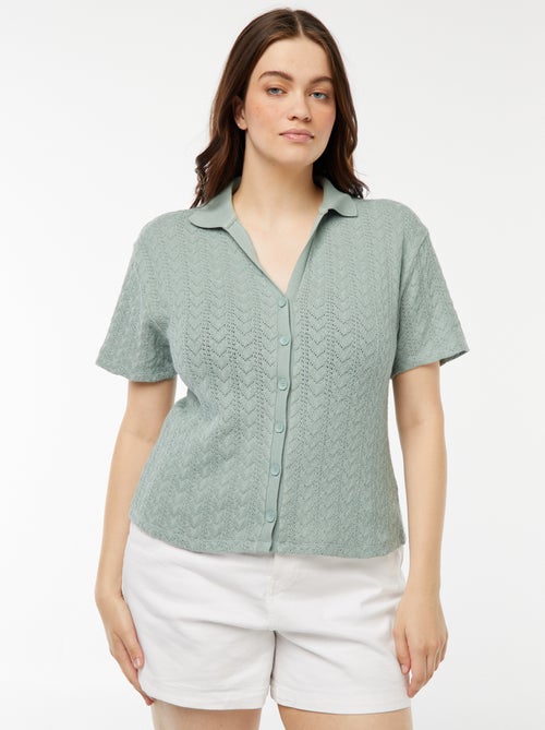 Camiseta estilo chaleco de punto de croché - Kiabi