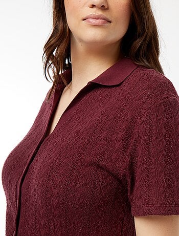 Camiseta estilo chaleco de punto de croché