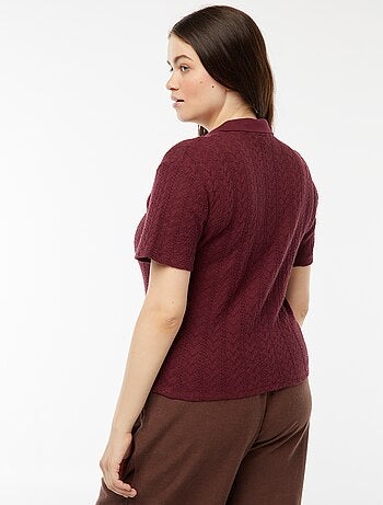 Camiseta estilo chaleco de punto de croché