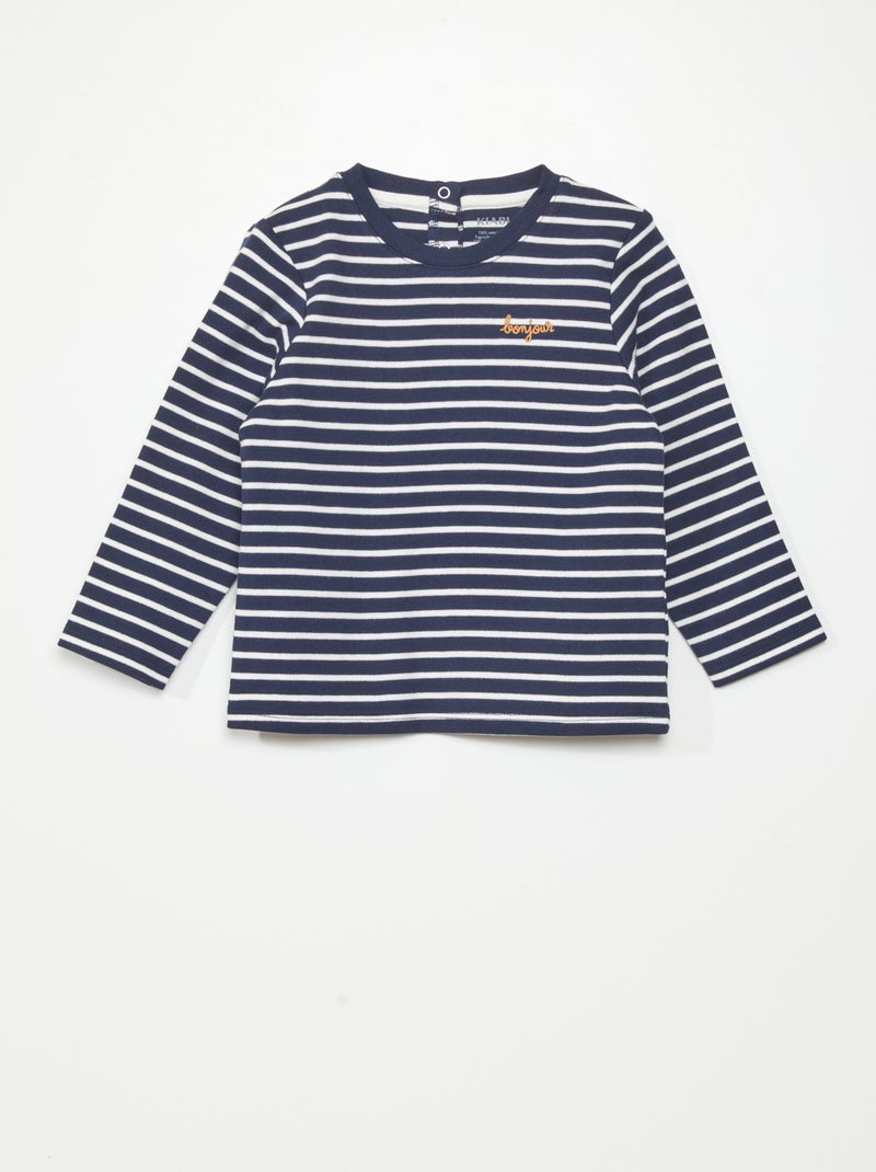 Camiseta estilo marinero AZUL - Kiabi