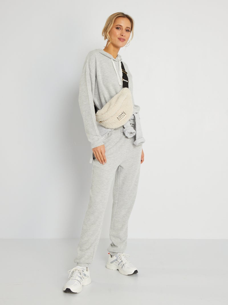 Camiseta estilo sudadera con capucha GRIS - Kiabi