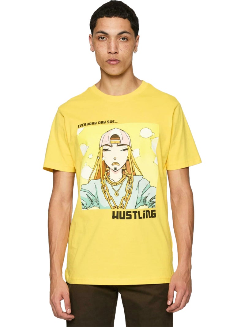Camiseta everyday she hustling para hombre - mister tee Amarillo - Kiabi