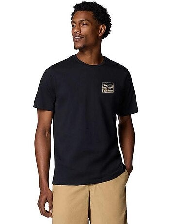 Camiseta explorers canyon diseño estampado en espalda de manga corta para hombre - columbia
