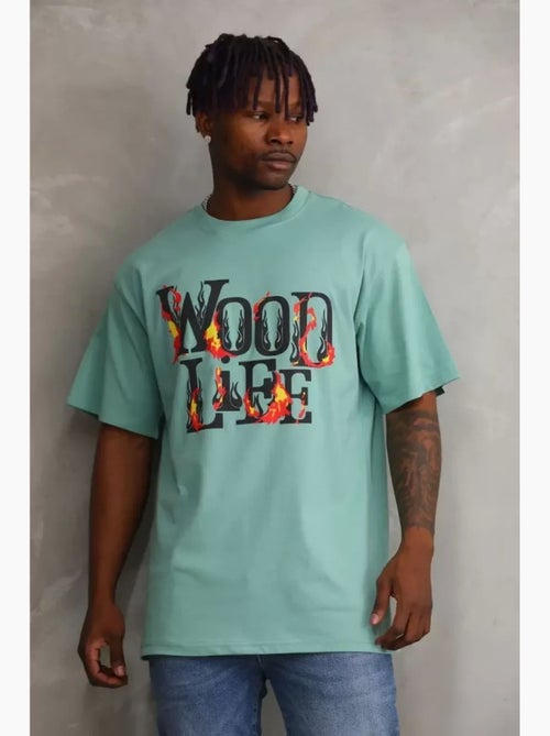 Camiseta extragrande de manga larga con cuello redondo y estampado en la espalda de janes - Kiabi Camiseta extragrande de manga larga con cuello redondo y estampado en la espalda de janes - Kiabi
