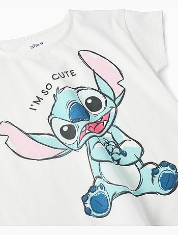 Camiseta + falda-pantalón de algodón con Stitch