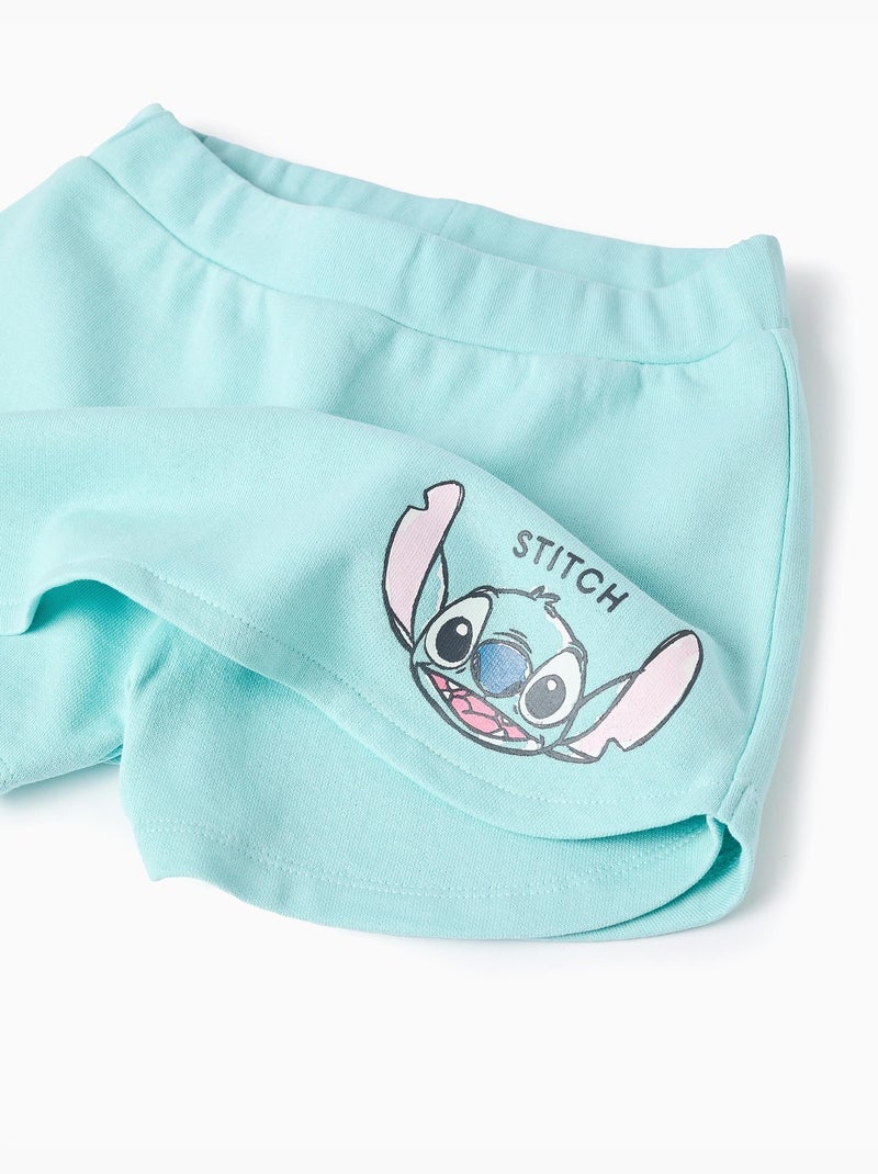 Camiseta + falda-pantalón de algodón con Stitch Azul claro - Kiabi