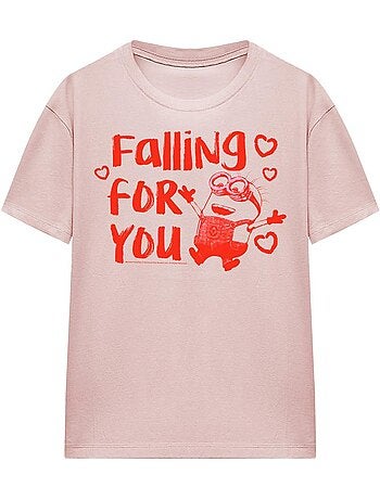 Camiseta falling for you ladies para adultos unisex - minions