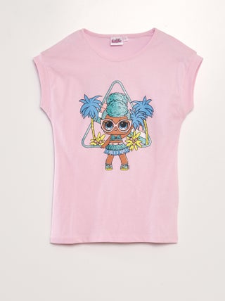 Camiseta fantasía con brillos 'Lol'