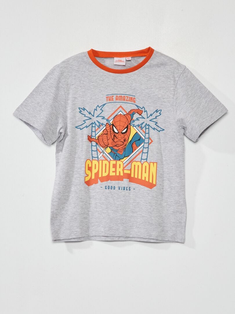Camiseta fantasía 'Spiderman' gris - Kiabi