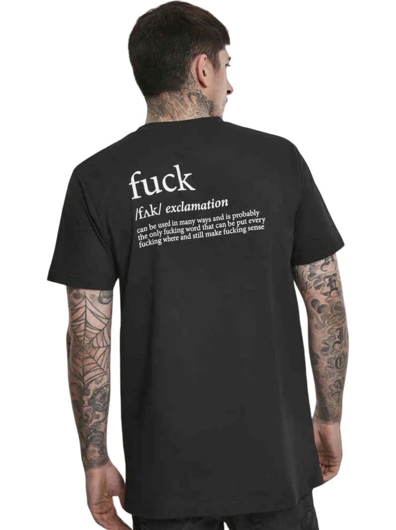 Camiseta fck para hombre - mister tee Negro - Kiabi