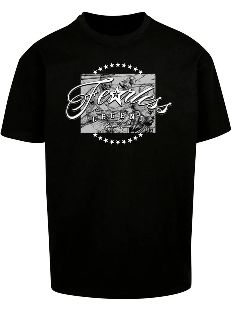 Camiseta fearless legend de pesado para hombre - mister tee Negro - Kiabi