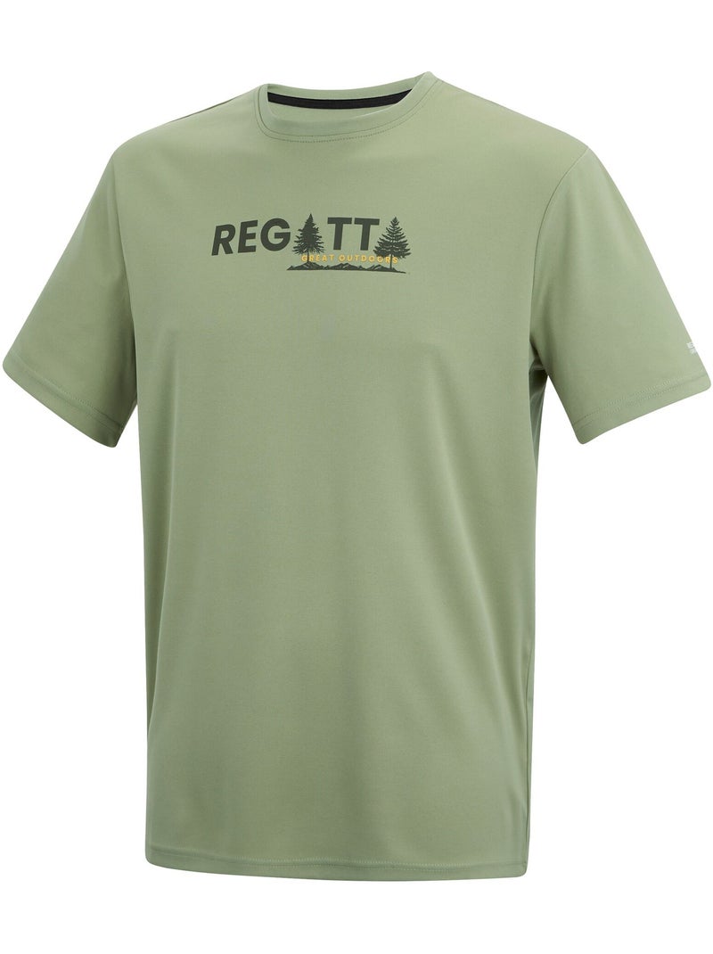 Camiseta fingal diseño pino para hombre - regatta Verde abeto - Kiabi