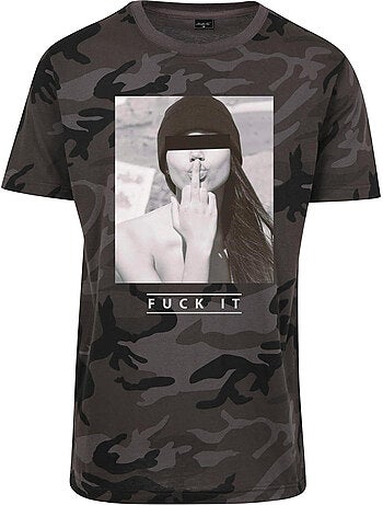 Camiseta f#?kit diseño camuflaje para hombre - mister tee