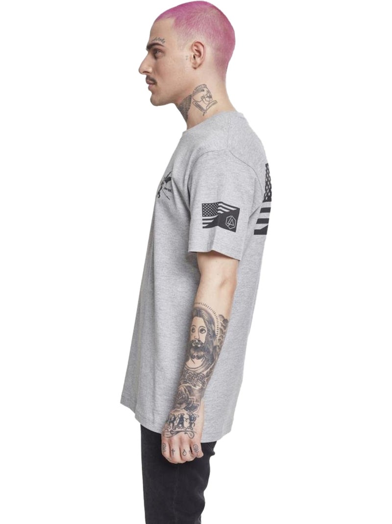 Camiseta flag diseño linkin park para hombre - merchcode Gris jaspeado - Kiabi