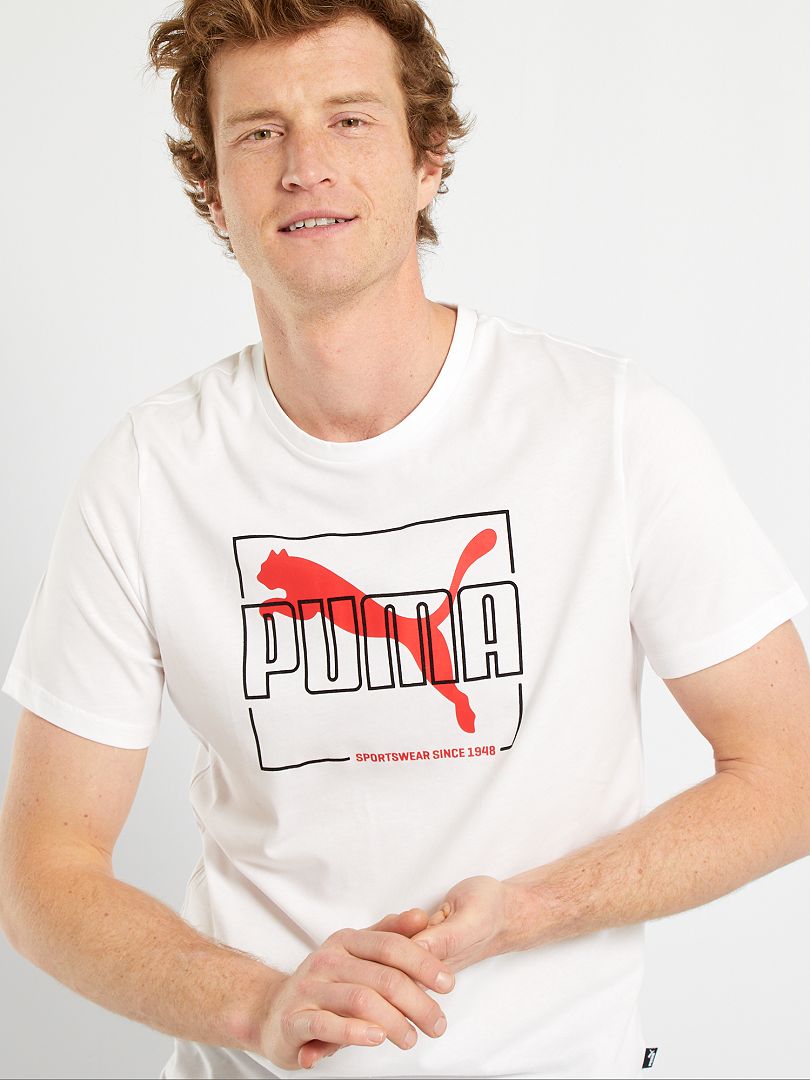 Camiseta flocada 'Puma' BEIGE - Kiabi