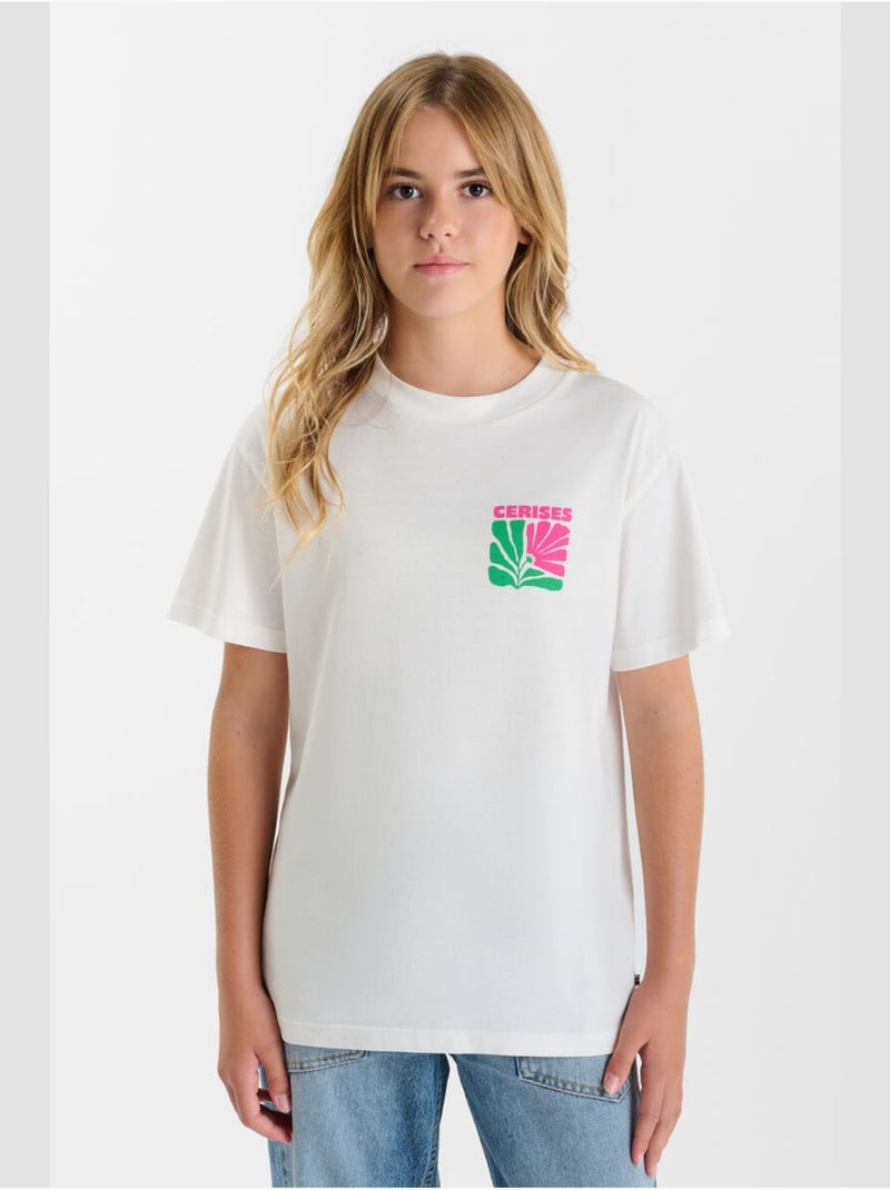 Camiseta FLOR Blanco - Kiabi