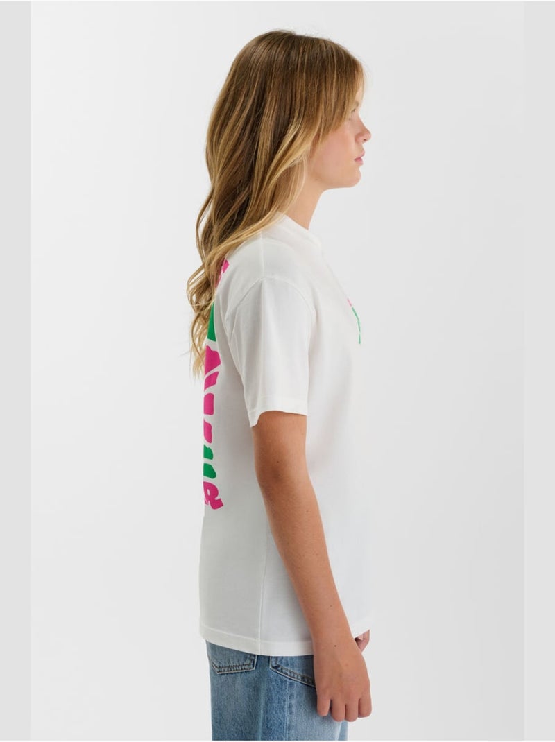 Camiseta FLOR Blanco - Kiabi