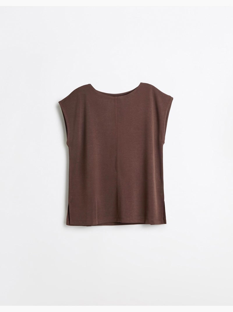 Camiseta fluid, mo fashion Marrón - Kiabi
