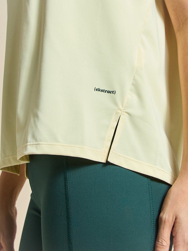 Camiseta fluida con abertura en la espalda - (ekstract) Amarillo - Kiabi