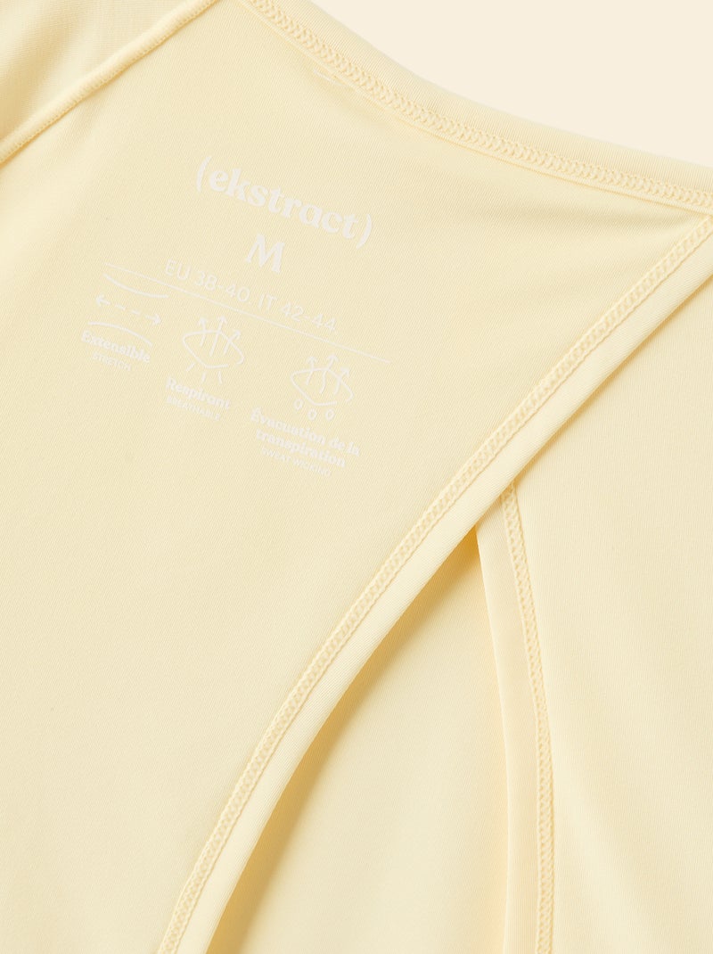 Camiseta fluida con abertura en la espalda - (ekstract) Amarillo - Kiabi