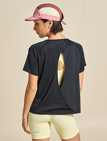 Camiseta fluida con abertura en la espalda - (ekstract)