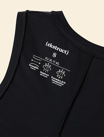 Camiseta fluida con abertura en la espalda - (ekstract)