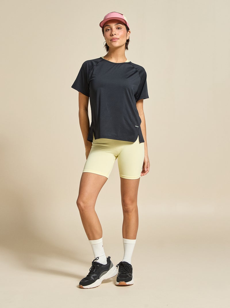 Camiseta fluida con abertura en la espalda - (ekstract) Negro - Kiabi