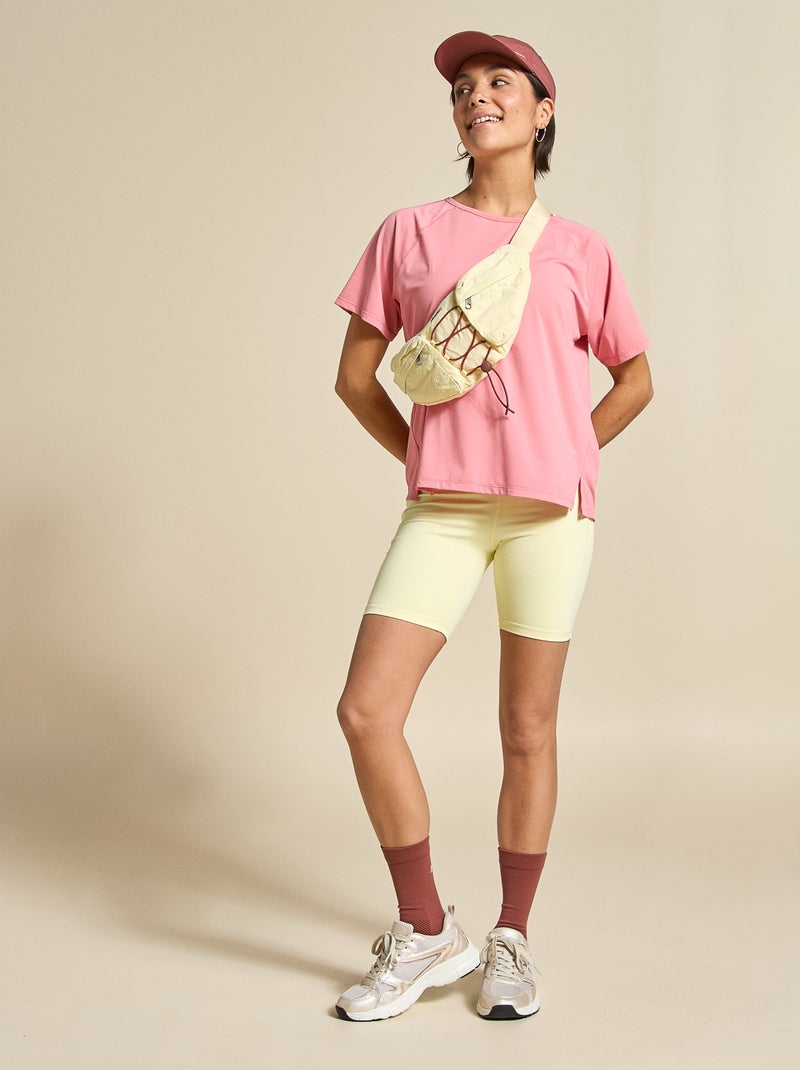Camiseta fluida con abertura en la espalda - (ekstract) Rosa - Kiabi