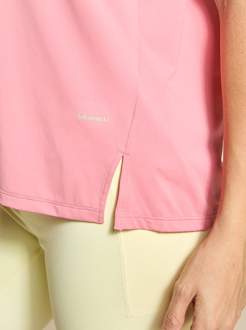 Camiseta fluida con abertura en la espalda - (ekstract) Rosa - Kiabi