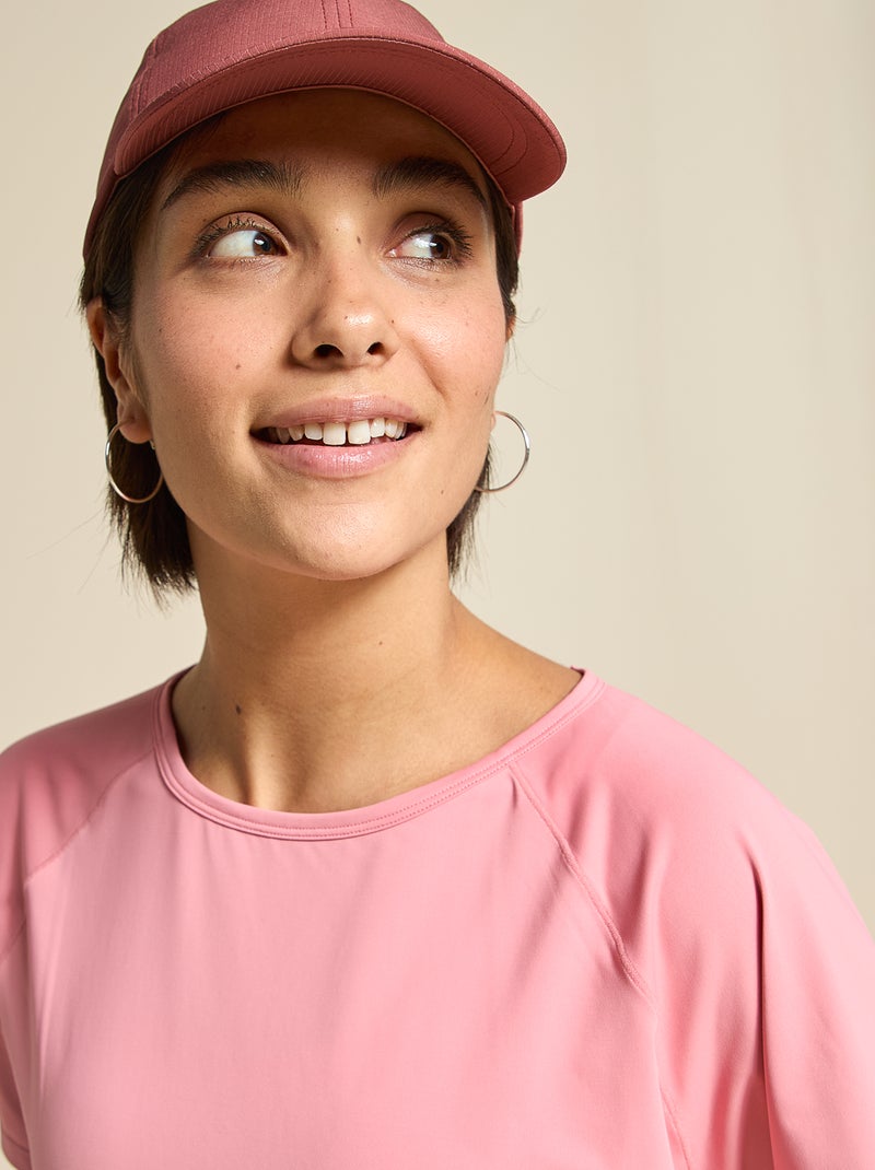 Camiseta fluida con abertura en la espalda - (ekstract) Rosa - Kiabi