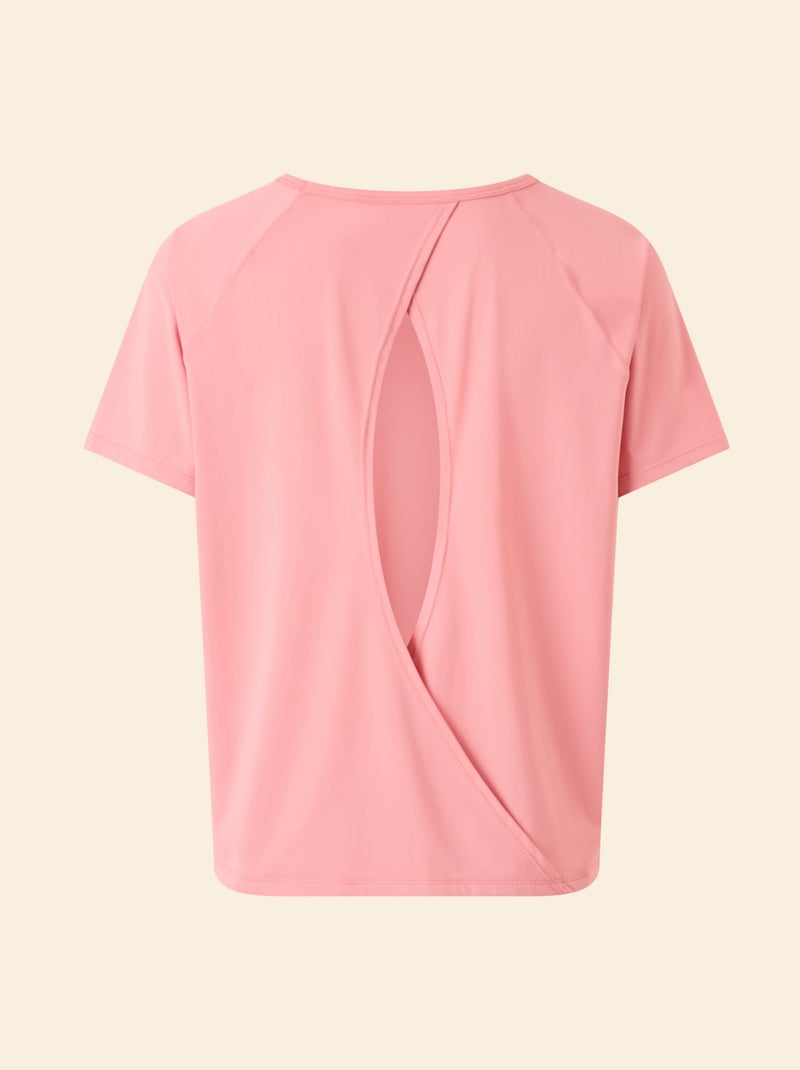 Camiseta fluida con abertura en la espalda - (ekstract) Rosa - Kiabi