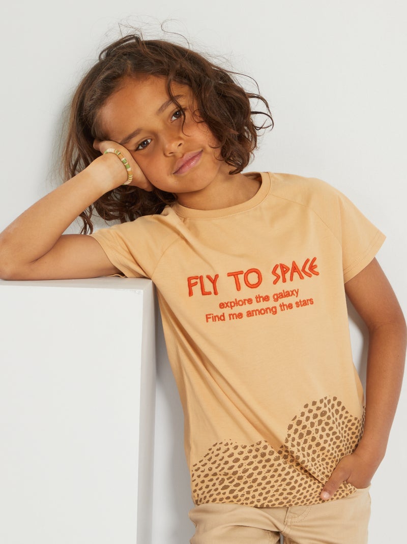 Camiseta 'fly to space' BEIGE - Kiabi
