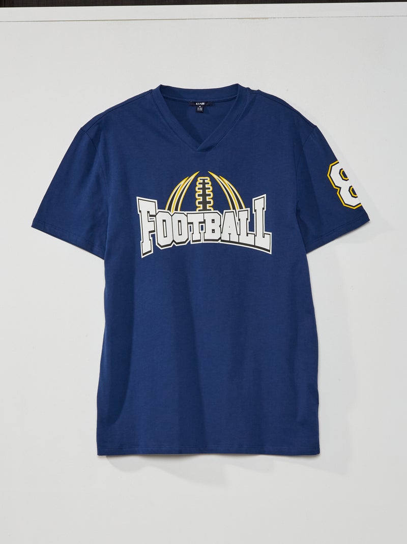 Camiseta 'Football US' AZUL - Kiabi