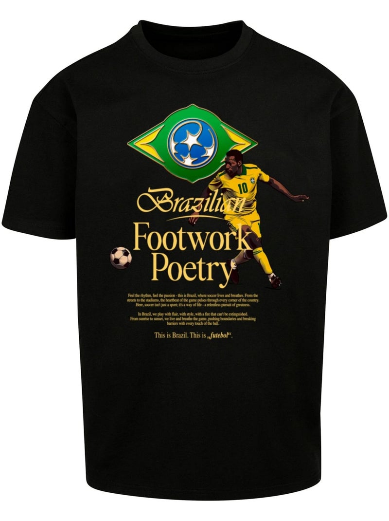 Camiseta footwork poetry para hombre - mister tee Negro - Kiabi