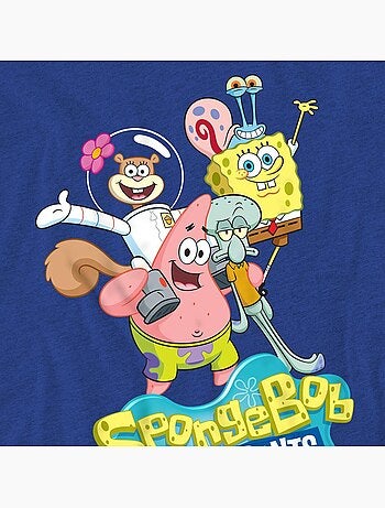 Camiseta foto de grupo para adultos unisex - spongebob squarepants