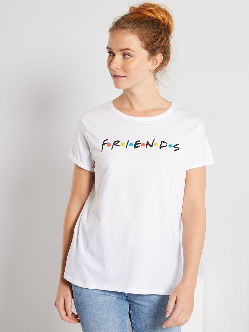 maíz gusano a pesar de Camiseta 'Friends' - blanco - Kiabi - 13.00€