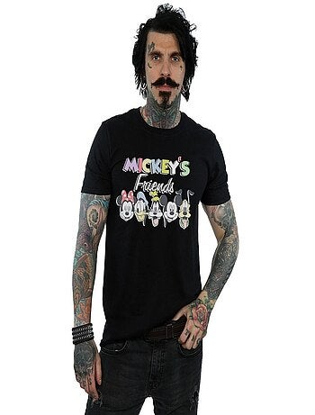 Camiseta friends faded nostalgia de mickey mouse para hombre - disney