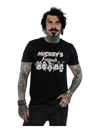 Camiseta friends faded nostalgia de mickey mouse para hombre - disney