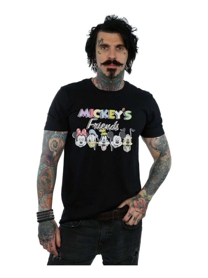 Camiseta friends faded nostalgia de mickey mouse para hombre - disney Negro - Kiabi