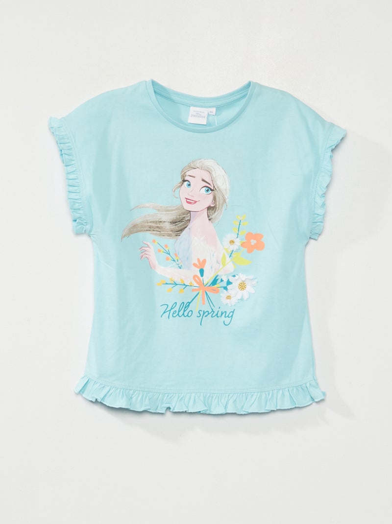 Camiseta 'Frozen' 'Disney' con volantes azul - Kiabi