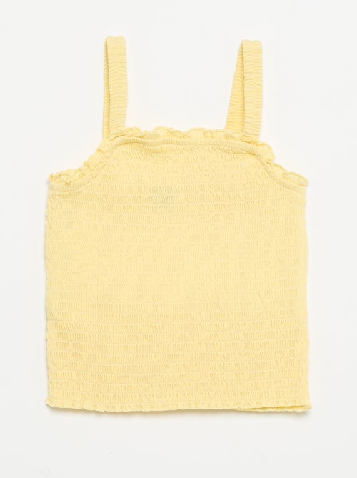 Camiseta fruncida de tirantes - Kiabi