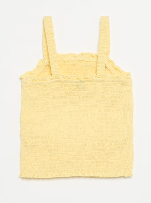 Camiseta fruncida de tirantes - Kiabi