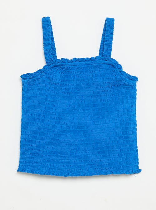 Camiseta fruncida de tirantes - Kiabi