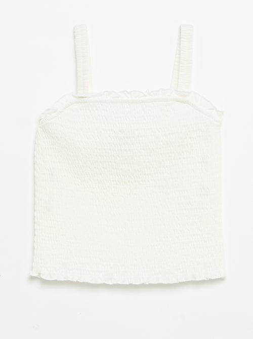 Camiseta fruncida de tirantes - Kiabi