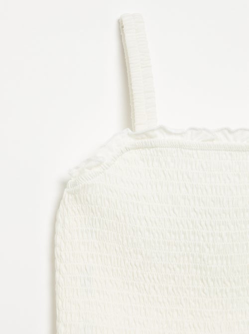 Camiseta fruncida de tirantes - Kiabi