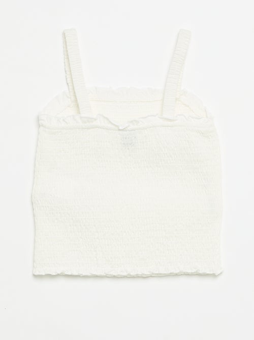 Camiseta fruncida de tirantes - Kiabi