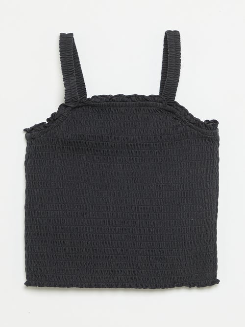 Camiseta fruncida de tirantes - Kiabi