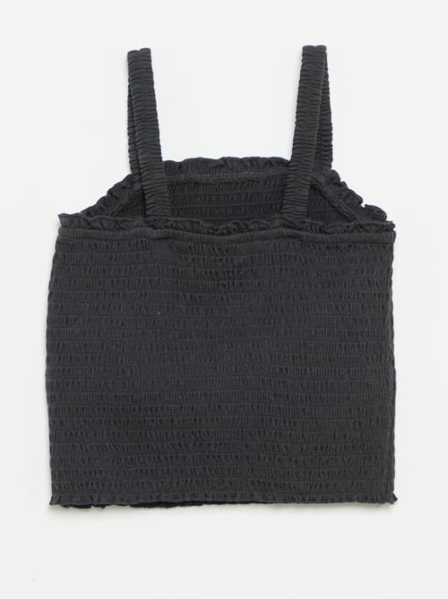 Camiseta fruncida de tirantes - Kiabi