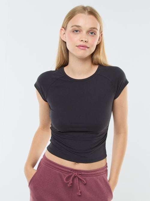 Camiseta fruncida lisa - Kiabi