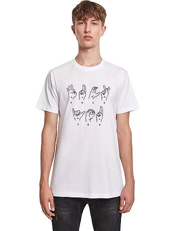 Camiseta fu sign language para hombre - mister tee